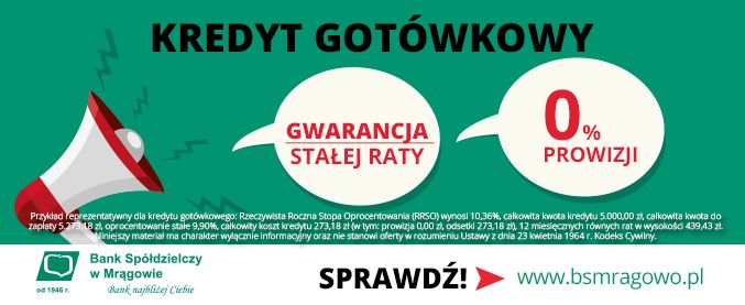 Kredyt Bezpieczna Gotówka ze stałym oprocentowaniem 